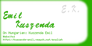 emil kuszenda business card